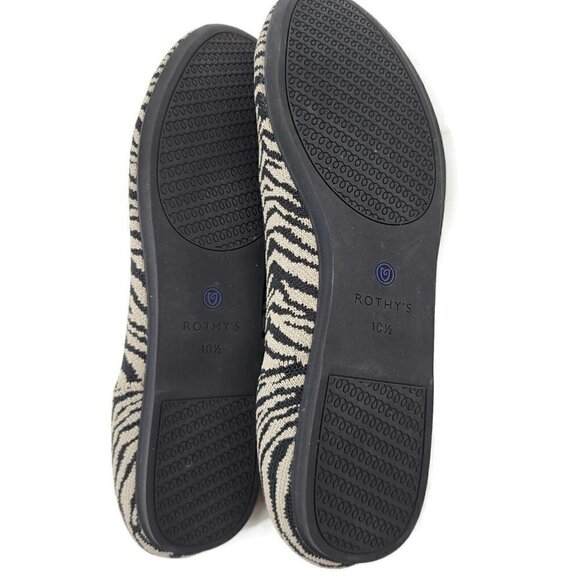 Rothy's The Flat Zebra Print Womens 10.5 Shoes Ballet Retired - Picture 6 of 9